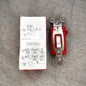 Pass & Seymour PT20AC1W PlugTail Single Pole 20A Toggle Switch, White, 1.32 Inch